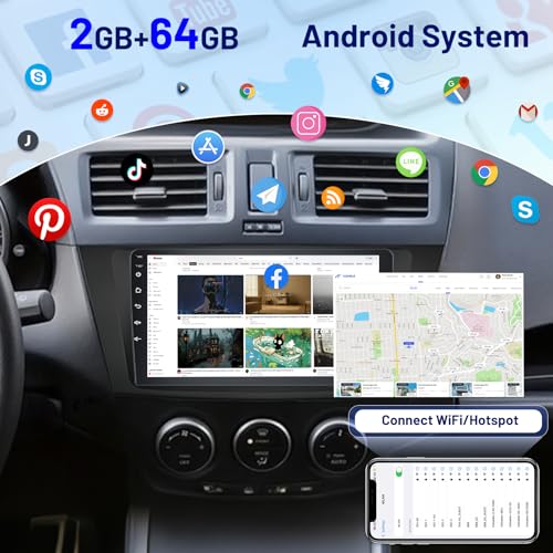 Radio para Mazda 5 CW 2010-2015 Volxcereo 9" Android miniatura 3