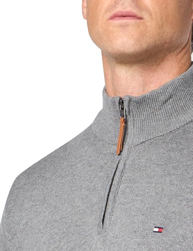 Image of Tommy Hilfiger Men's Long Sleeve Cotton Quarter Zip Pullover Sweater