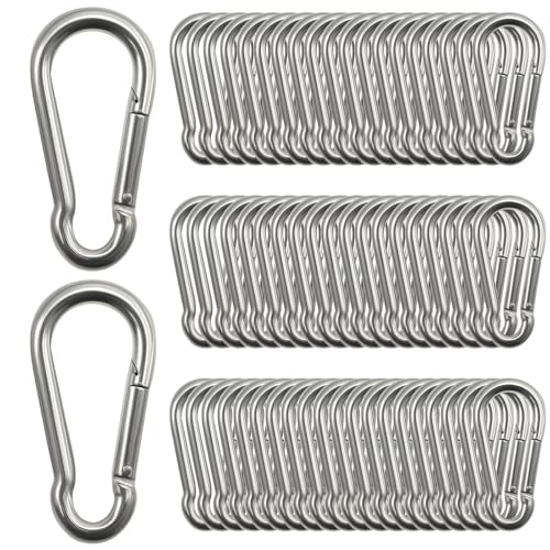 Mousquetons M6 acier galvanisé lot de 60 capacité 120 kg outdoor