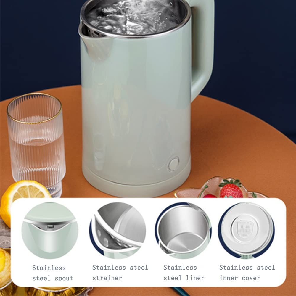 Hervidor eléctrico, 2 L, 1500 W, ebullición rápida, indicador LED, filtro de escala, control preciso de temperatura, conservación del calor a 70 ℃ las 24 horas/Rosa elegante, cálido como s