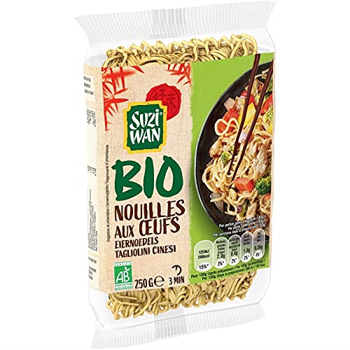 Suzuki Wan Pasta all'uovo, 250 g, scopri il delizioso sapore asiatico della pasta all'uovo - 4 pezzi