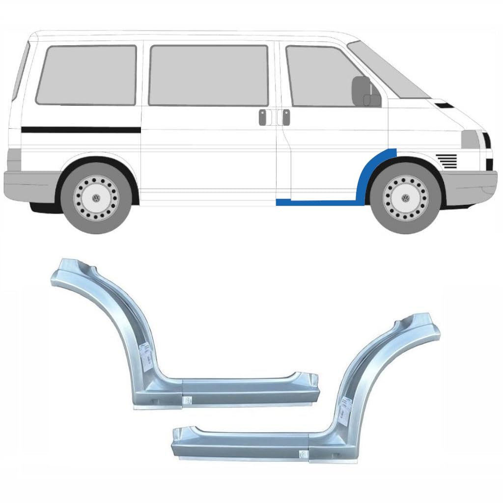 Reparaturblech Schweller + vorderer Kotflügel für Volkswagen Transporter T4 90-03