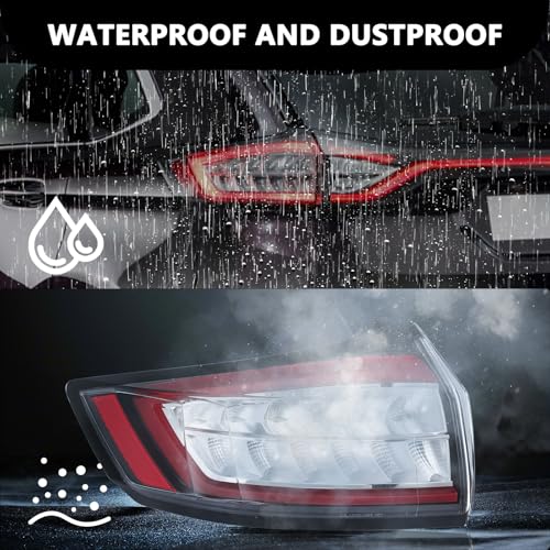 Image of Aosky LED Tail Light Assembly w /o DRL Fit for 2015 2016 2017 2018 Ford Edge | Rear Tail Light Brake Signal Lamp with Bulbs Pair Left Driver Side&Right Passenger Side