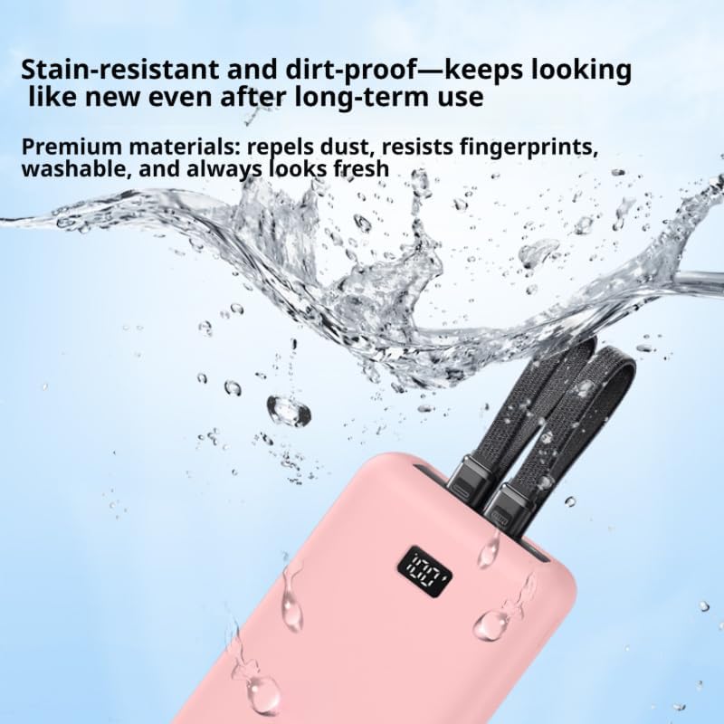 Silicone Case Compatible with Anker Zolo Pro, Shockproof Dustproof Protective Cover with Built-in Cable Storage (Pink)