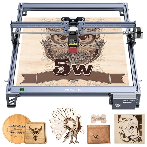 Creality Falcon 72000mW Output Laser Engraver, 5W Efficient Laser Engraver Machine, Laser Cutter and Engraver Machine for Wood, Metal,Paper, Acrylic, Leather, Lase Class 4