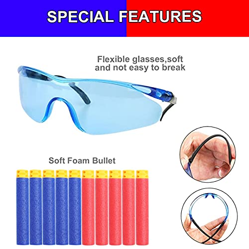 Pokonboy Compatible With Nerf Party Supplies For Kids. Accessories For Toy Gun Birthday Wars, Basement Or Backyard Games. Includes Darts,Tactical Face Mask, Eye Safety Glasses For Two Teams. #TOP1