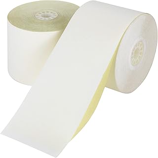 Office Depot 2-Ply Paper Rolls, 2 1/4in. x 100ft., Canary/White, Carton Of 50, 553975