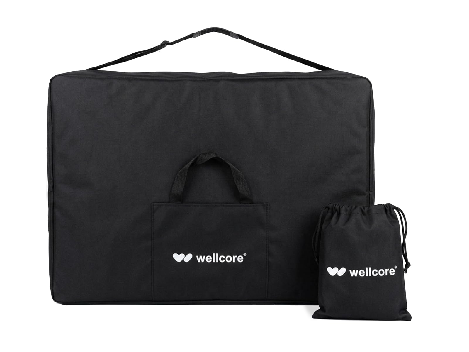 QUIRUMED Mochila para Camilla Plegable WELLCORE 18x98x72 cm | Bolsa de Transporte con Compartimento para Accesorios | Compatible con Camillas de 180x60 a 195x70 cm | Poliéster Resistente