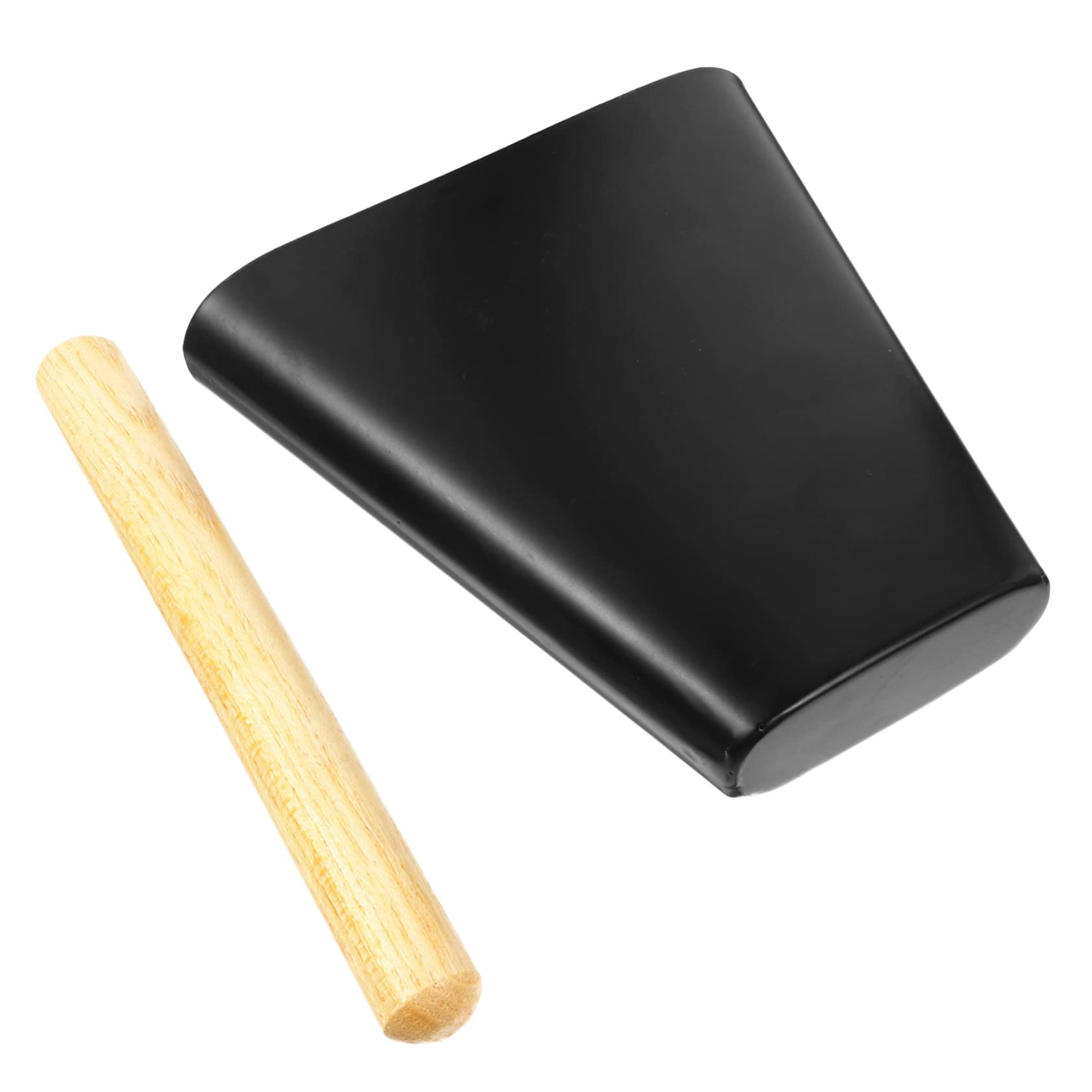 Vaguelly Cencerro De Metal con Palo De Madera Instrumento De Percusión De Mano para Educación Temprana Y Actuaciones Infantiles Accesorio Musical para Batería 6.02 X 5.51 X 1.37 in