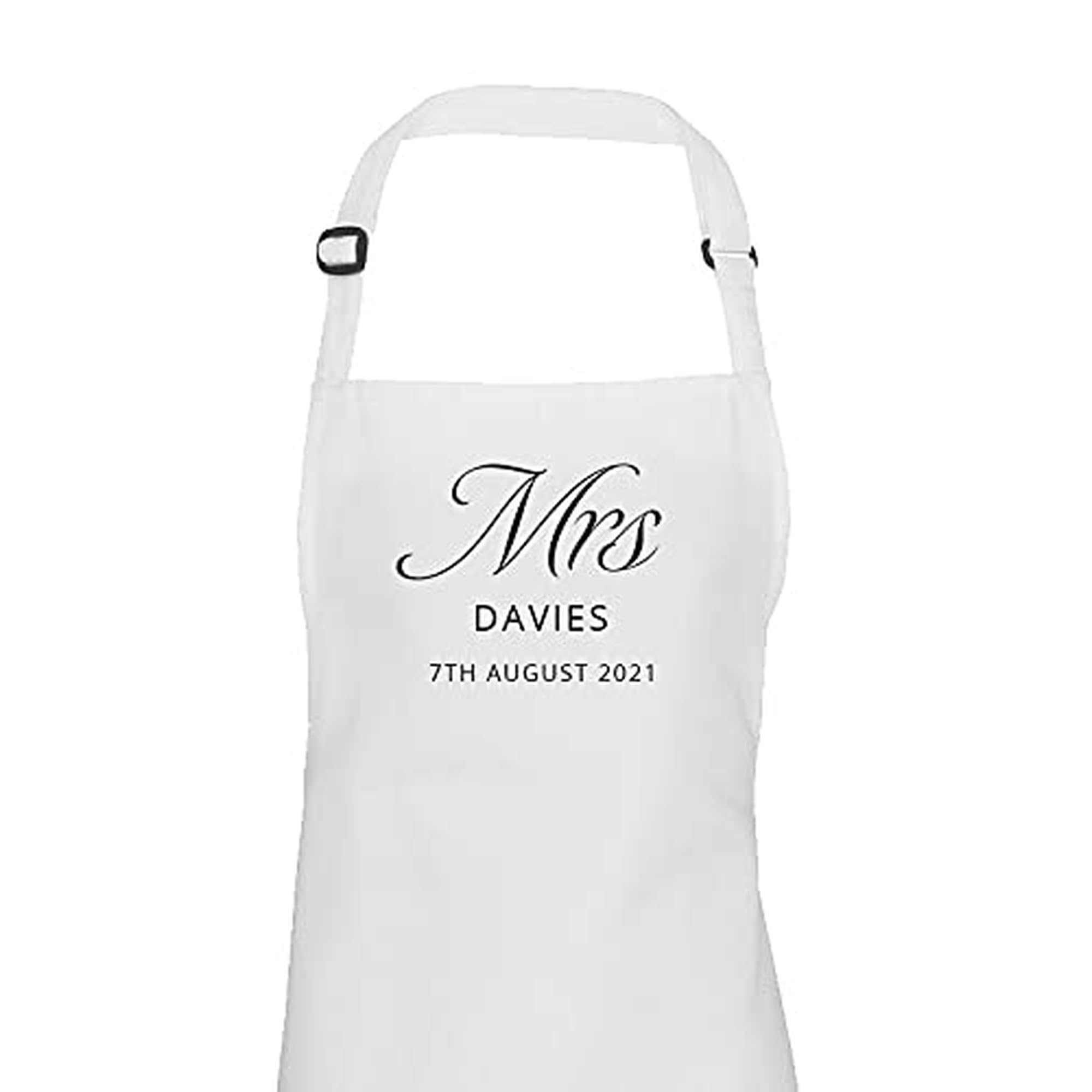 Personalised Wedding Dress Protector Apron Cover Up - Mrs Only