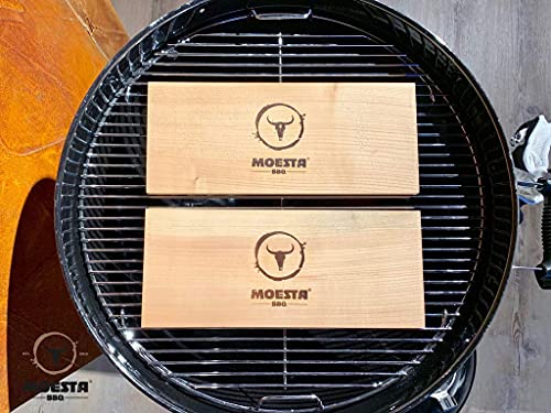 Räucherbrett Moesta BBQ 10682 Holzplanke XXL 2er Set aus Erlenholz