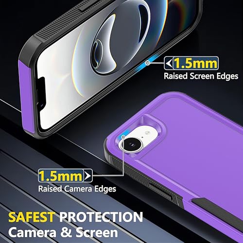 Coque iPhone 16E antichoc violette idéale pour les activités