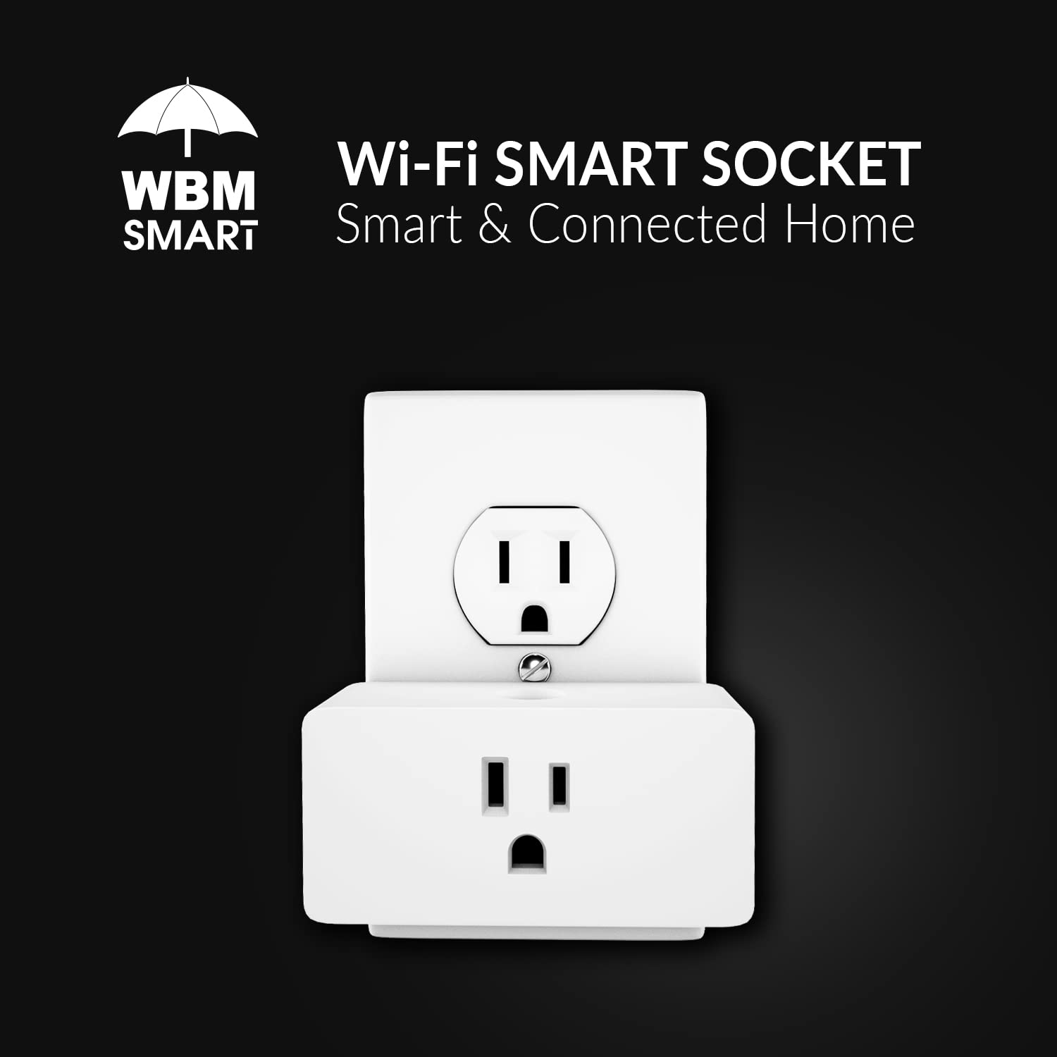 WBM Smart WiFi Socket Voice and App Control Plug White — view 2