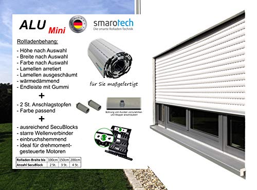Aluminium Rollladenpanzer ALU Mini in Weiß, Maßanfertigung