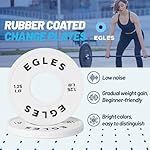 Egles Change Plates Set 1.25LB, 2.5LB, 5LB - Rubber-Coated Weight Plates in Pairs, Olympic Bumper Plates, Color-Coded, IWF Standard, Fit 2-Inch Barbells Strength Training Weight Plates Gym & Fitness - Image 4