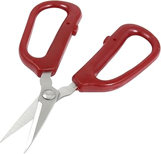 Aexit Red Plastic Hand Tools Coated Handle Stainless Steel Stationery Paper Shears & Scissors Scissors 4.7