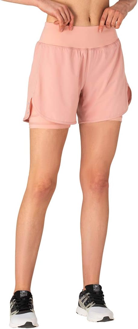 Gopune Women's 2 in 1 Running Shorts Workout Athletic Gym Yoga Shorts Liner - Image 3