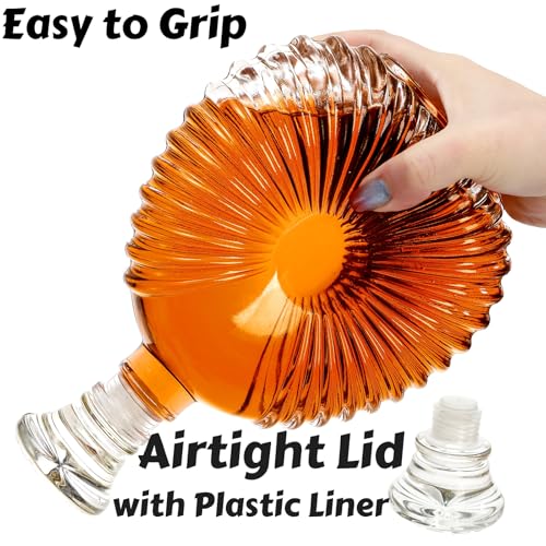 Coloch 3 Pack Glass Whiskey Decanter with Airtight Stopper, 25 Oz Crystal Liquor Decanter Lead-free Whiskey Wine Bottle for Vodka, Brandy, Tequila, Scotch, Bourbon, Home, Bar, Gift - Thumbnail 4