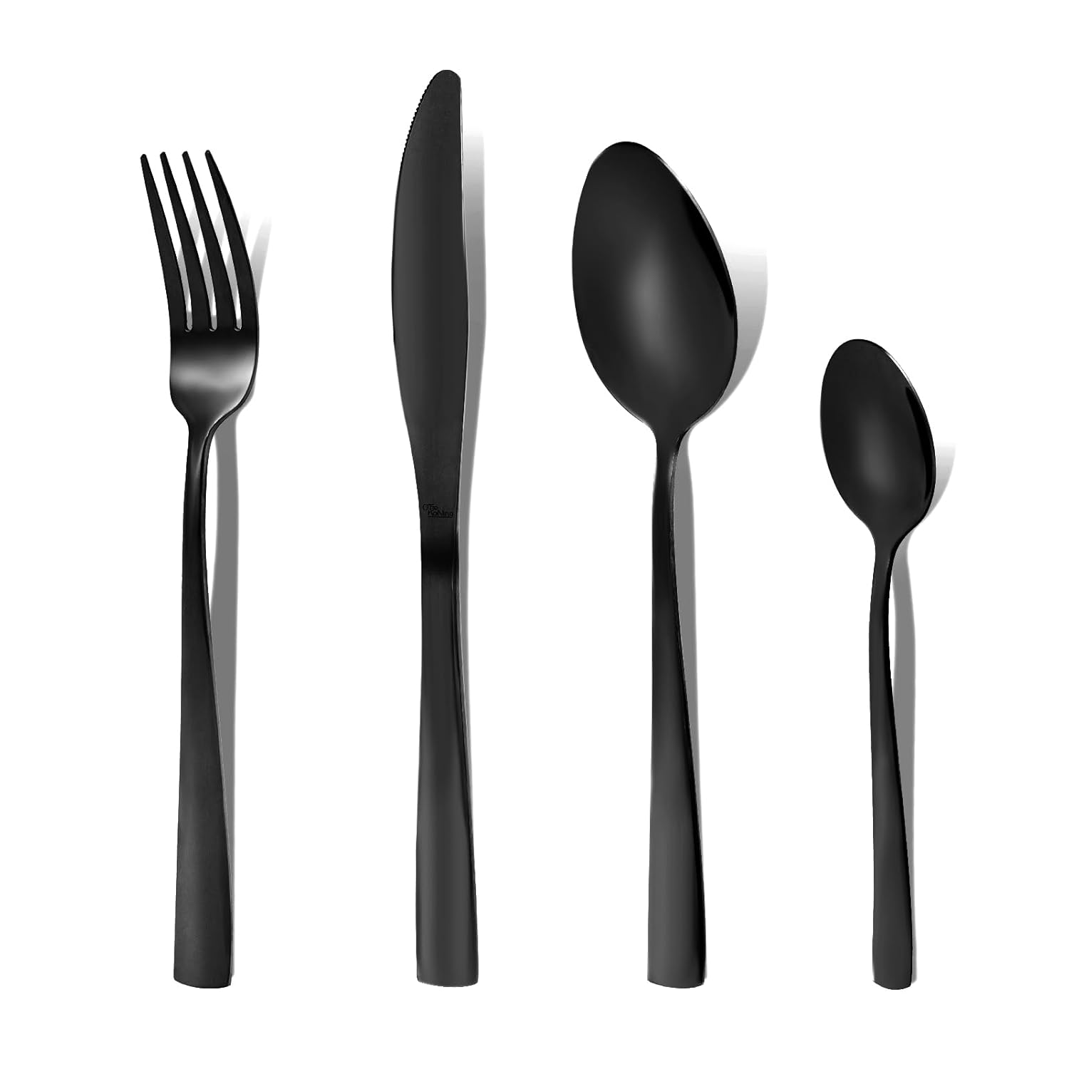 Otto Koning Leipzig, Besteck Set 6 Personen, Essbesteck Set 24 teilig, Besteck Edelstahl, Hochglanzpoliert, Dicke 3 mm. Modernem und Schlichtem Design.