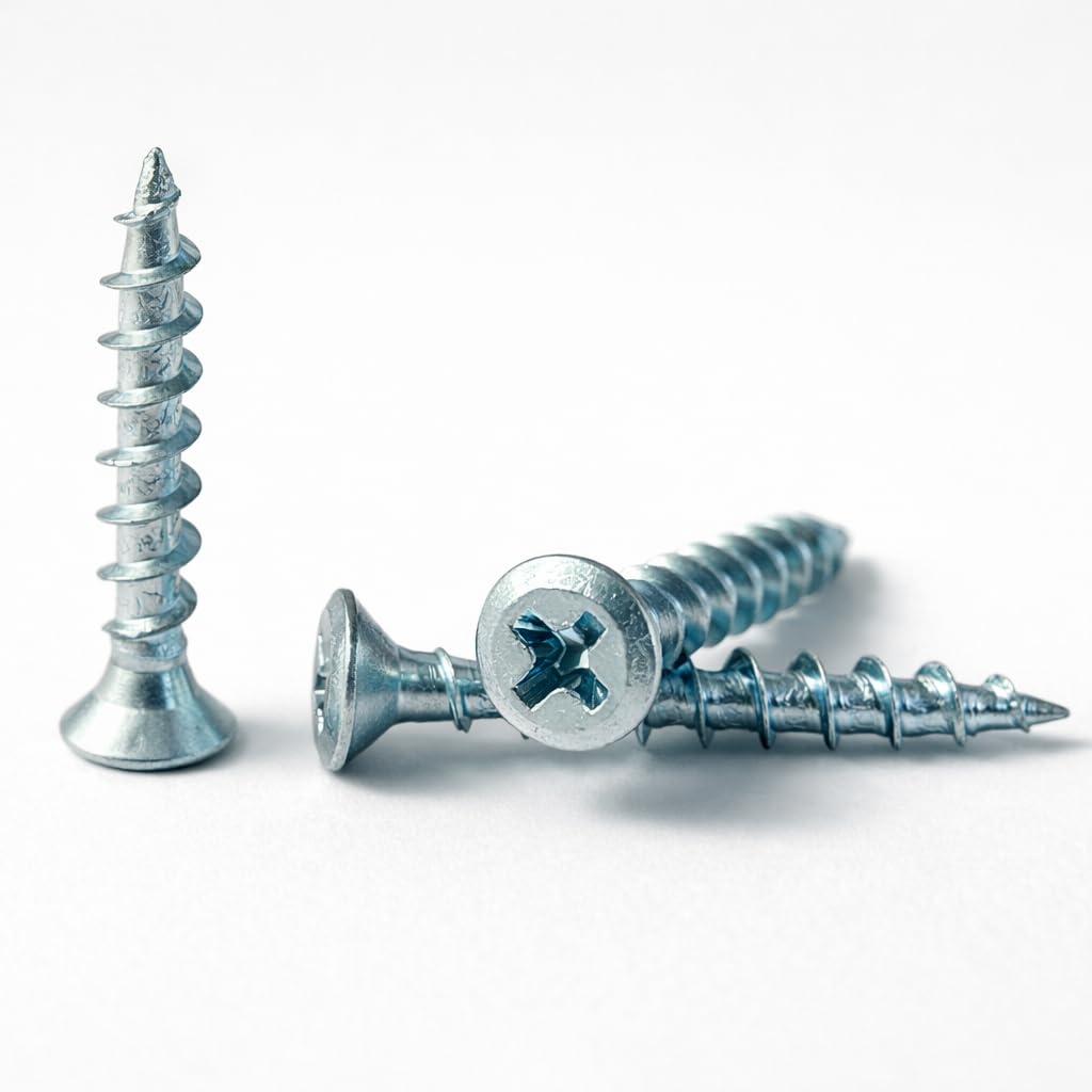 4mm x 35mm (Pack of 50) Self Tapping Countersunk Flat Head Window Screws Zinc Plated Steel AN210 for uPVC Aluminium & Timber Window Hardware - E13E/2 4x35_50