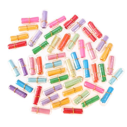 Cabilock 50pcs Mini Plastic Wishing Bottles Message Capsules for Friendship Wedding Party Favors and Special Occasions