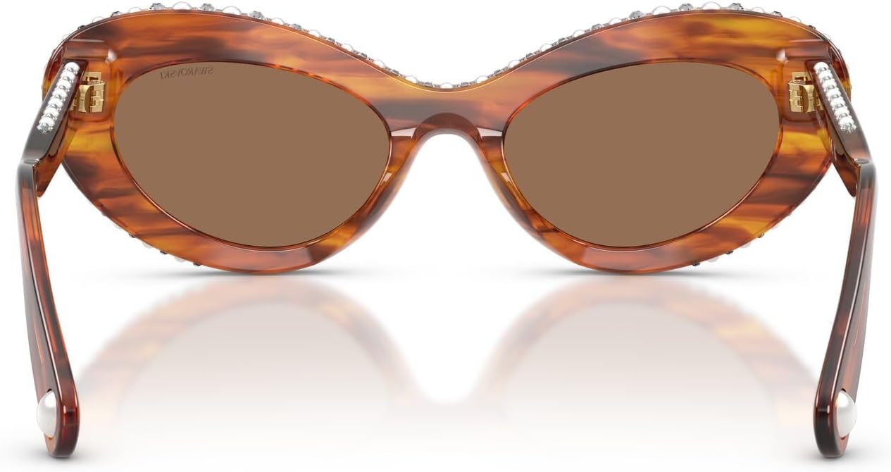 Swarovski womens Sk6061u Universal Fit Cat Eye Sunglasses
