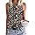 SENBATU Camiseta sin Mangas para Mujer, Blusas Informales de Verano con Cuello en V Leopardo Impresión Animal X-Large XL 46-48