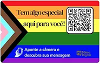 Cartão Presente Inovador Personalizavel com QR Code Premium (Colorido)