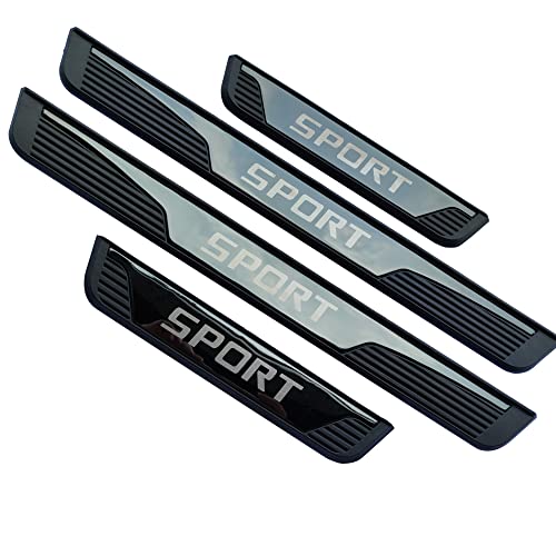 Car Door Sill Scuff Protector, for Subaru WRX Impreza Crosstrek Accessories Auto Parts, Steel with Plastic Door Entry Guard Plate Trim Cover (16-22Crosstrek)