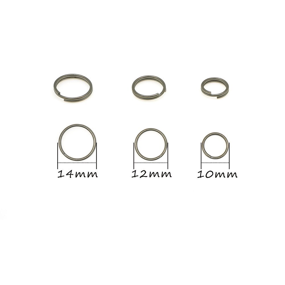 TIKING 10pcs/Lots Titanium Small Split Rings Ti Micro Split Key Ring Keychain EDC Keyring (10mm)