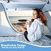 Abco Tech Pop Up Tent - Portable Tent for Camping 2 Person Pop Up with Double Doors - Water-Resistant and UV Protection - Foldable Cabana with Zipper and Carrying Bag - Sky Blue, 88.6"x47.2"x37.4" #3