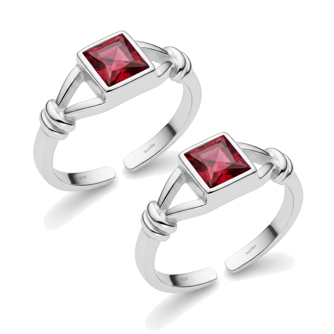 ( Formerly MJ 925 White Marquise Silver Toe Rings in Pure 92.5 Sterling Silver for Women | Chandi Bichiya | Chandi Bicchiya |