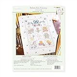 Bucilla Stamped Cross Stitch Crib Cover Kit, 34 by 43-Inch, 40787 Babies are Precious