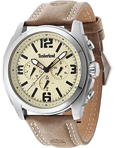 Montre Timberland TBL.14366JS/07 en acier inoxydable et cuir premium noir