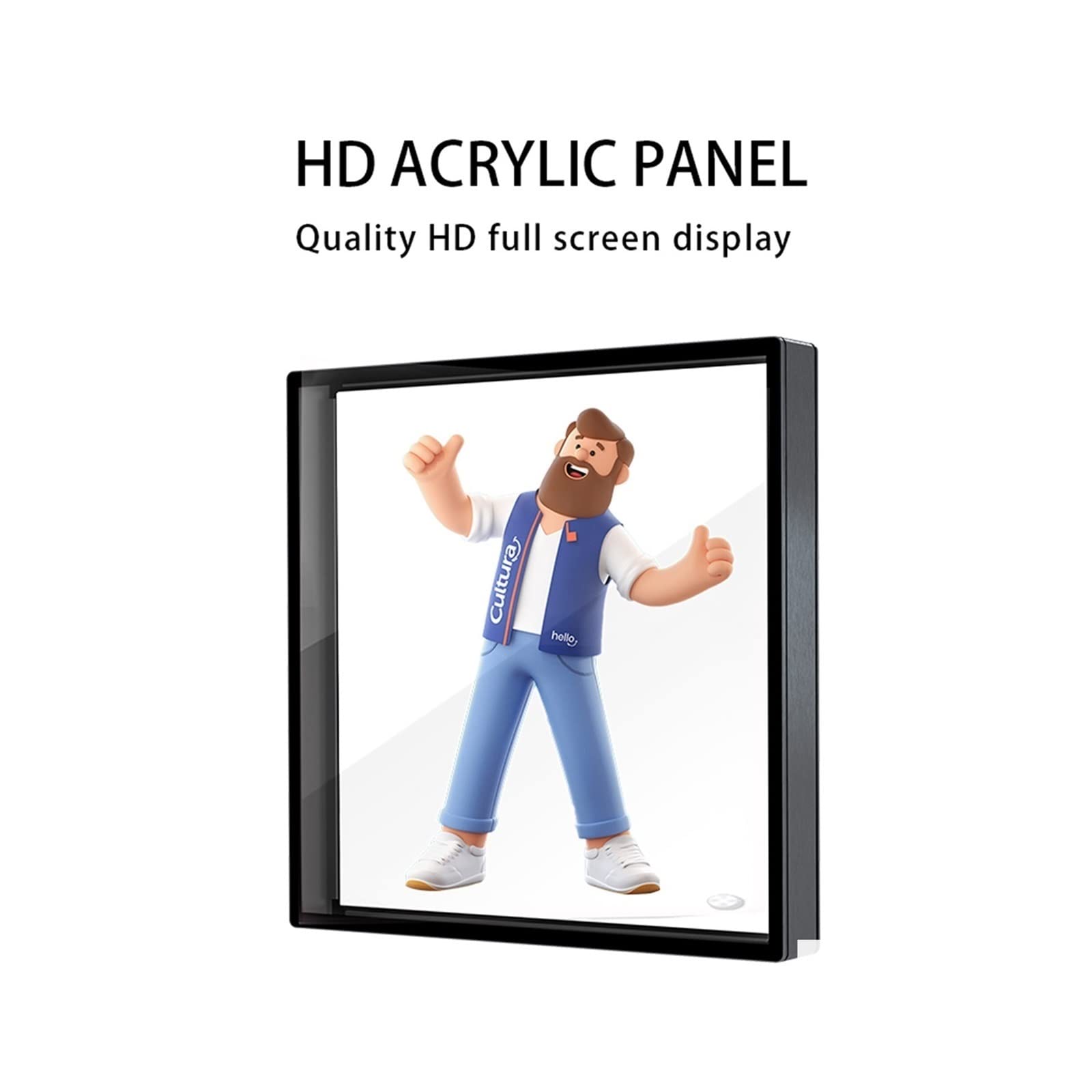 Holograficzny Wentylator 3D, Holograficzny wentylator projekcyjny 3D F56One Maszyna Maszyna reklamowa z kwadratową okładką 1080P Transmisja na żywo w czasie rzeczywistym(Grey)