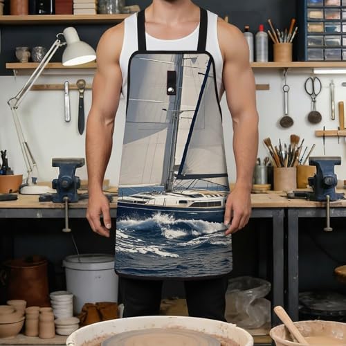 Delantal de trabajo ajustable para hombre y mujer miniatura 4