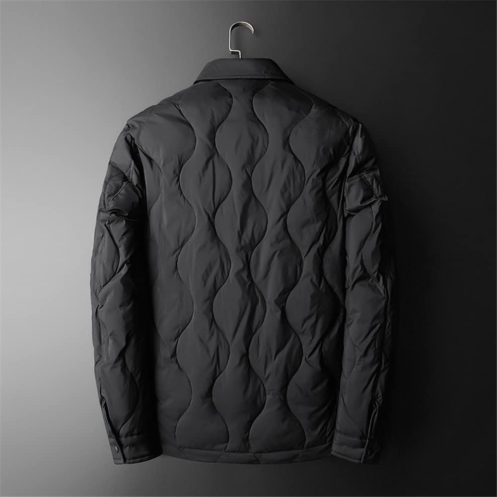 Youllyuu White Duck Down Men's Jackets Autumn Winter Solid Thicken Single Breasted Coats Down Jackets