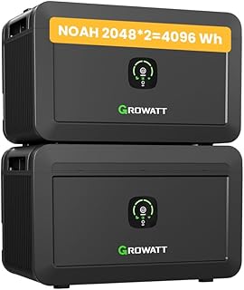 Balkonkraftwerk Speicher 4096Wh Growatt NOAH 2000 x2 mit 1800W PV-Eingangsleistung IP66 für Balkonkraftwerk (NOAH 2000 * 2)