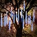 Produktbild Vikdio Weihnachtsbeleuchtung Outdoor, Meteor Duschen Lichter 30cm 10 Spiralröhren 300 LEDs 3.15m Lit Länge, Wasserdichte Schneefall Lichter für Outdoor Weihnachtsdekoration Baum Fenster (Blau)
