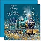 Geburtstagskarte für Kindermädchen, Goldzug, Geburtstagskarte für Kindermädchen von Enkelsohn, Enkelin, 145 mm Goldzug