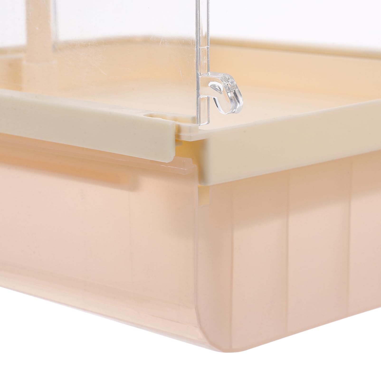 Happyyami Vasca da Bagno Automatica per Pappagalli in ABS, Accessorio per Gabbia, Installazione Facile, Pulizia Completa e Uso Versatile