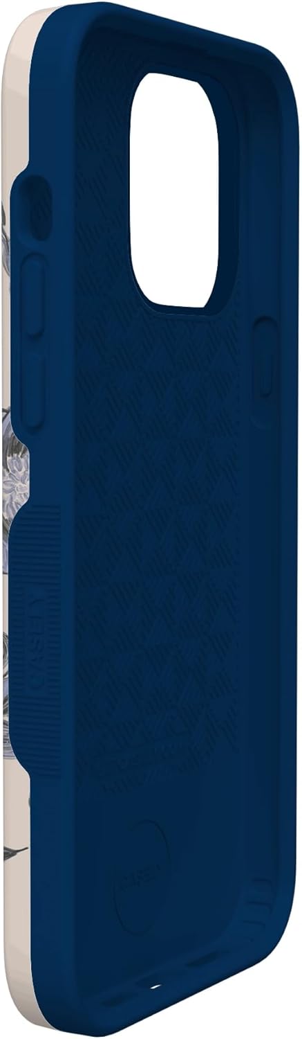 Casely iPhone 14 Pro Max Case | Ink & Iris | Vintage Floral | Bold Protective Design | Compatible with MagSafe