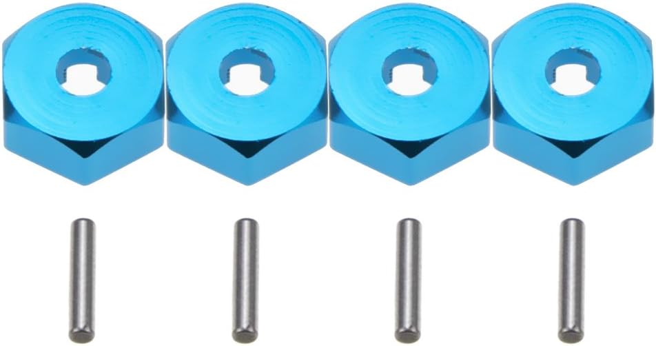 Wheel Hub Hex Adapter Diameter M12 12mm Thickness M5 5mm Aluminum for 1/10 RC Hobby Model Car Buggy Truck Upgraded Hop-Up Parts HSP Axial HPI Traxxas Himoto 102042 4Pcs Blue