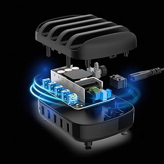 Estação de Carregamento para Vários Dispositivos, Estação de Carregamento de Alta Potência Multi-interface USB Carregador de Celular Estação de Carregamento para Vários