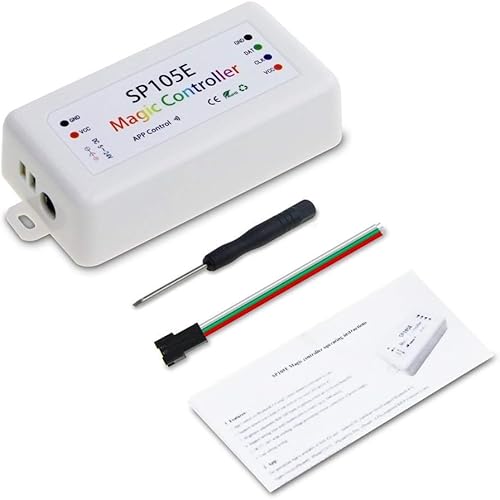 Miniatura 7 de ALITOVE 32.8ft 300 LEDs Bluetooth App WS2811 Dream Color direccionable RGB LED Tira de luz con controlador Bluetooth y fuente de alimentación de 12V