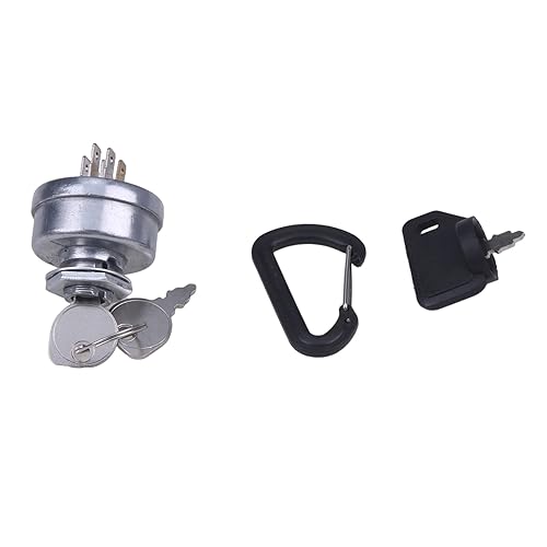 IEQFUE Interruptor de arranque de encendido con 3 llaves compatible con Troy Bilt 1754250P Hustler 045898 Exmark 1-543070 AYP 158913 y Hustler,