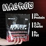 OUT ANGLED Beef Iso Plus, Beef Protein Isolate Powder Clear Protein, High Protein, No Fat and No Sugar | Forest Fruit Flavour 900g 30 Servings | Halal, Paleo and Keto Friendly, Dairy Free, Gluten Free - Image 2