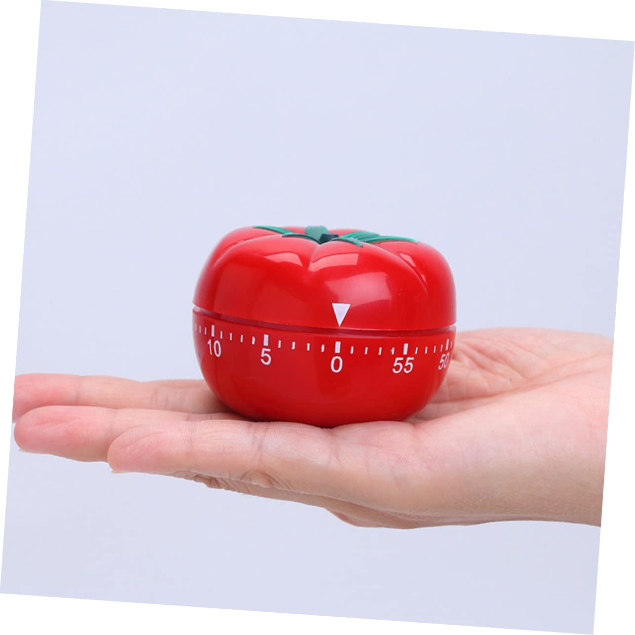 COLLBATH Temporizador Mecánico de Cocina sin Batería Forma de Tomate, 2 Piezas, Rotación Manual para Cocinar Cocina