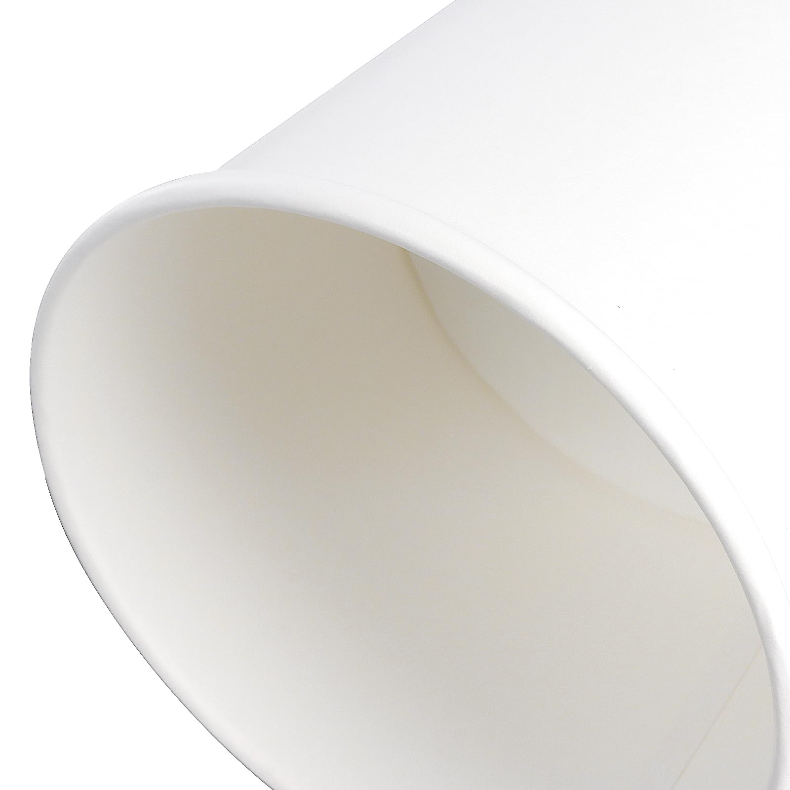 KEILEOHO 50 Bicchieri Monouso in Cartone da 350 ml (12 oz) con Coperchio, Bianchi per Zuppa e Alimenti