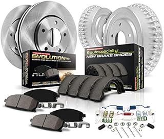 Power Stop KOE15136DK Autospecialty Front and Rear Replacement Brake Kit-OE Brake Drums & Ceramic Brake Pads